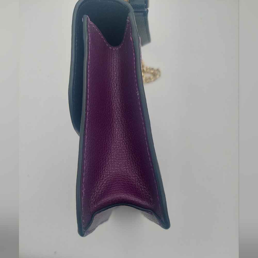 Kate Spade Remi Flap Chain Crossbody Colorblock Ripe Plum - Picture 3 of 10